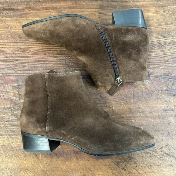 Aquatalia Fuoco Brown Suede Boots Bootie 7.5 - Picture 9 of 12